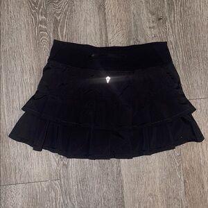 Black Ivivva Skirt by Lululemon size 14 ruffled tiered tennis skirt active